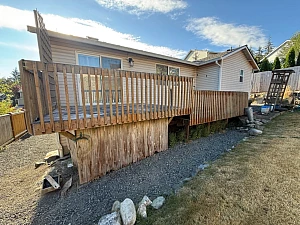 Old Wood Deck Before Rebuild