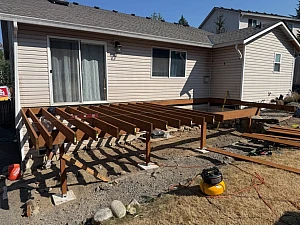 Deck Framing Construction Progress