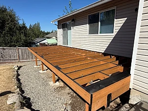 Backyard Deck Framing in Lake Stevens